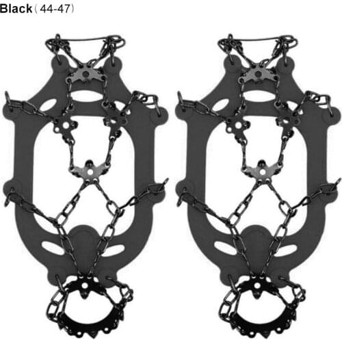 2pcs Crampons Set Snow Climbing Stainless Steel Anti Slip Shoe Grippers Covers Spike 18 Teeth High Elastic Ice Cleats