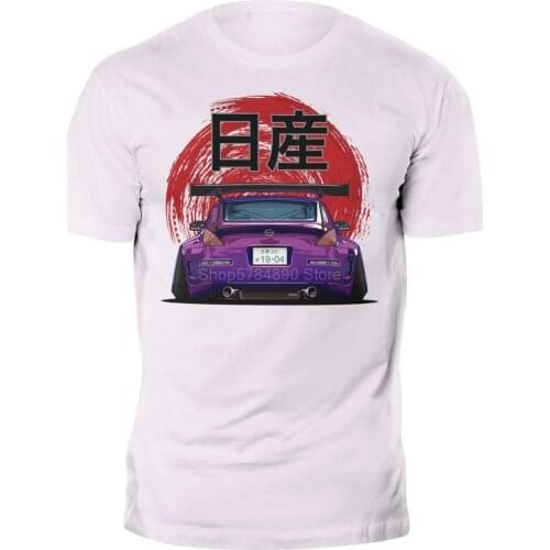 2019 Fashion Short Sleeve Black Japanese Classic Legend Car 350Z Nismo backside JDM Japanese T-shirt Custom print T-Shirt