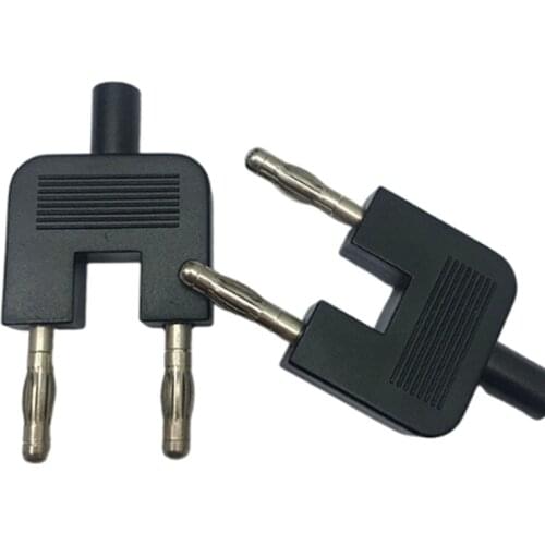 3PCS Pure Copper Spacing 19mm Short Circuit Double Adapter Double row One Female Divides Two Males 4MM Banana Plug For Testing