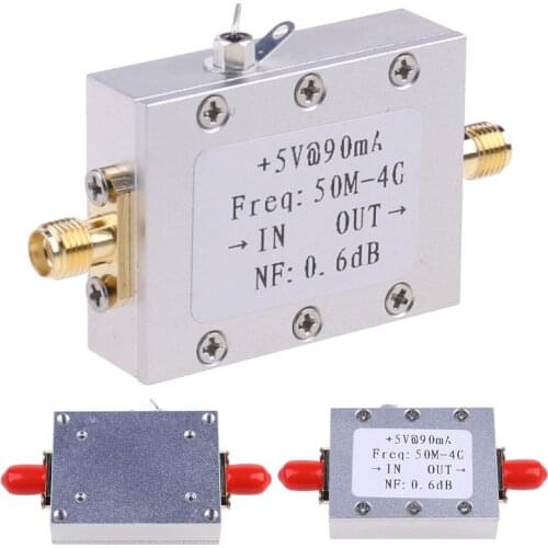 50M-4GHz Low Noise Amplifier LNA Ham Radio Module RF FM HF VHF NF=0.6dB -110dBm 85AC