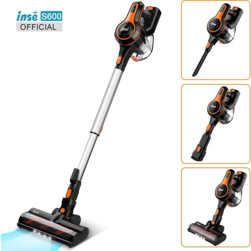 Cordless Vertical Vacuum Cleaner for HomeUp to 40 Mins Runtime Rechargeable Battery 23kpa Strong Suction 5-in-1 INSE S600