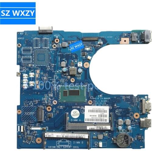For DELL 3458 5558 5758 Laptop Motherboard With SR1EK I3-4005U 0730VM 730VM AAL10 LA-B843P DDR3L MB 100% Tested Fast Ship