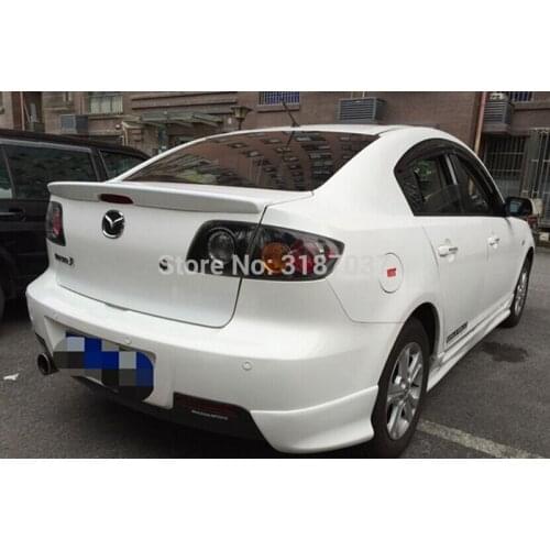 For mazda 3 spoiler 2006-2013 ABS Plastic Unpainted Color Rear Spoiler Wing Trunk Lid Cover Car Styling