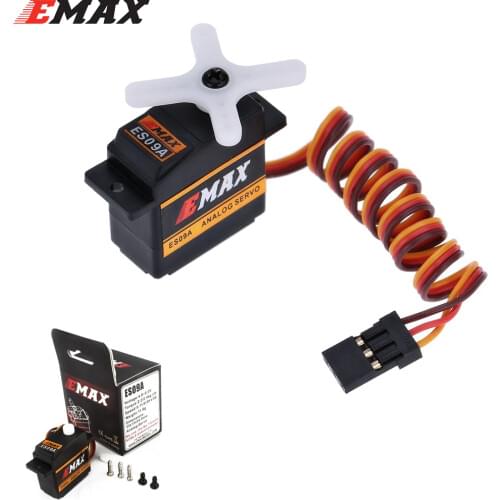 4pcs/lot EMAX ES09A Servo (Dual-Bearing) Specific Swash Servo For Trex 450 Rc Helicopters Rc Drone