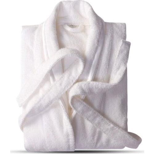 Women Men Luxury Autumn Winter Bathrobe Warm Cotton Long Kimono Lovers Bath Robe Bathrobes Night Dressing Gown