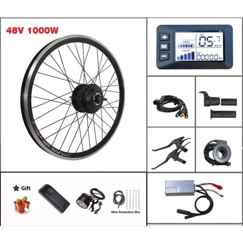 48V 1000W Electric Bicycle conversion kit Rear Rotate wheel hub Motor with M5 display 20/24/26/27.5/700C/27.5/29" No Tax