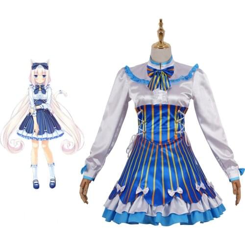 Galgame Nekomimi Paradise Anime NEKOPARA Cosplay Costume Girl Maid Dress Gothic Lolita JK Sailor Uniform Halloween Woman Clothes