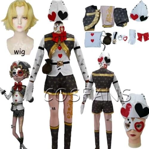 Game Identity V Cosplay Costumes Survivor Mike Morton Acrobat Cosplay Costume Sparrow Skin Uniforms Clothes Suits Full Sets wig