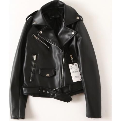 High Quality Leather Jacket 2020 New Female Spring Autumn Coat Women Faux PU Moto Leather Jacket Lady Casual Outwear Street