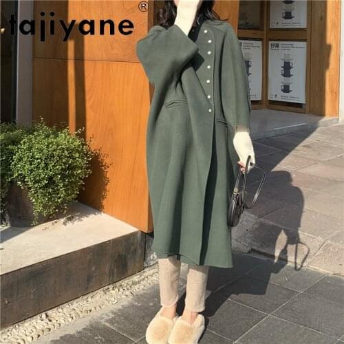 Jacket Winter Womens Clothes for Women 100% Wool Jackets Woman Coat Female Long Coats Cashmere Oversize Abrigos TN1542