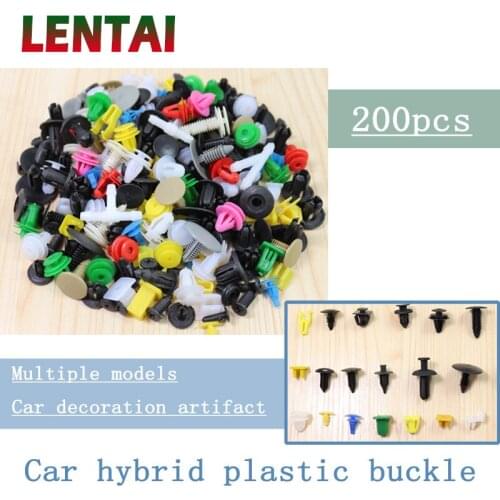 LENTAI For Kia rio ceed sportage 2017 cerato Ssangyong Abarth 200pcs/set Mixed Car Fastener Auto Door Bumper Fender Rivet Clips
