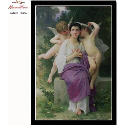 Golden Panno Needlework DIY DMC Cross stitch Sets For Embroidery kits Precise unprinted religion Patterns Counted Cross-stitch07