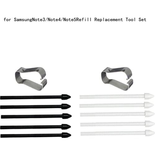 Suitable for Samsung Note3/Note4/Note5 Refill Replacement Tool Set,Replacement nib for S Pen (black ,White)