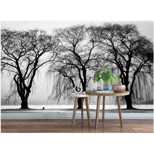 Custom photo mural 3d wallpaper Beautiful photography of three big trees in the park wallpaper for walls 3 d home decor in rolls