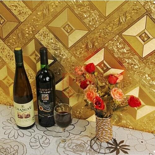Beibehang 3 d PVC wallpaper gold foil wallpaper bedroom living room home decoration wallpaper for walls 3 d Gold wallpaper