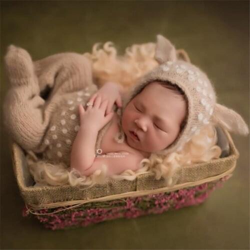 Christmas Santa Claus Outfit Newborn Romper Bonnet set Baby girl Reindeer hat pant Full set Infant Clothes photography props