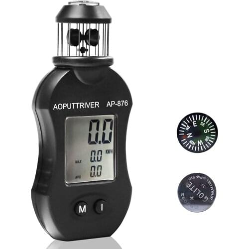 Anemometer Handheld AP-876 Pocket Air Speed Meter Digital Wind Speed Meter for Measuring Air Speed Volume for HVAC Vents Boat