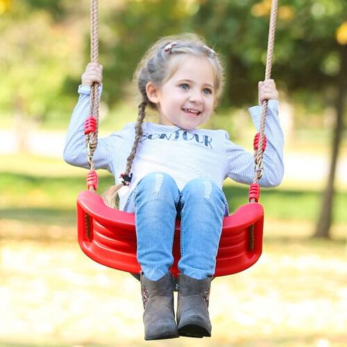 Garden Swing Kids Hanging Seat Toys garden furniture with Height Adjustable Ropes Indoor Outdoor Toys Curved Board Swing Chair