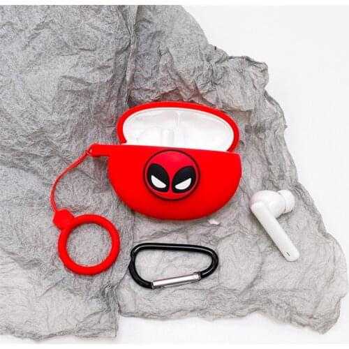 Cartoon Marvel Silicone Earphone Cover Case For Huawei Freebuds 4i Headset Protector Shell Accessories For Freebuds 4i With Hook