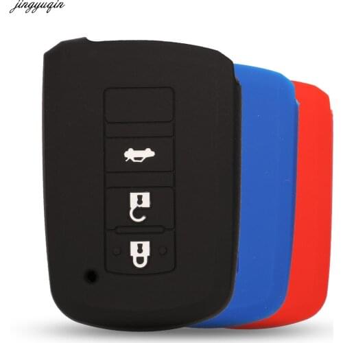 Jingyuqin 30pcs Remote Car Key Silicone Cover Case For Toyota Camry 2012 2.5V 2.5G 2.5S Auto Keychain Bag Fob 3 Buttons