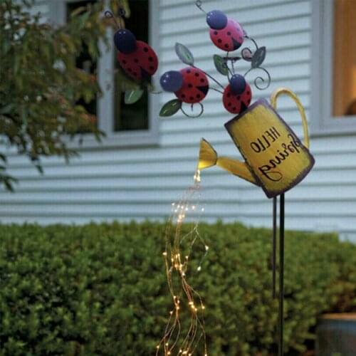 Star Shower Garden Art Lights Watering Can Fairy Lights Outdoor Gardening Lawn Lamp Garden Decoration Watering Can Led Light