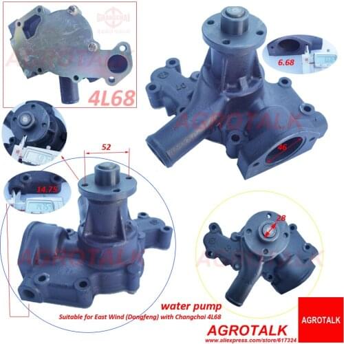 Water pump for East Wind 454 with Changchai engine 4L68 , Part number