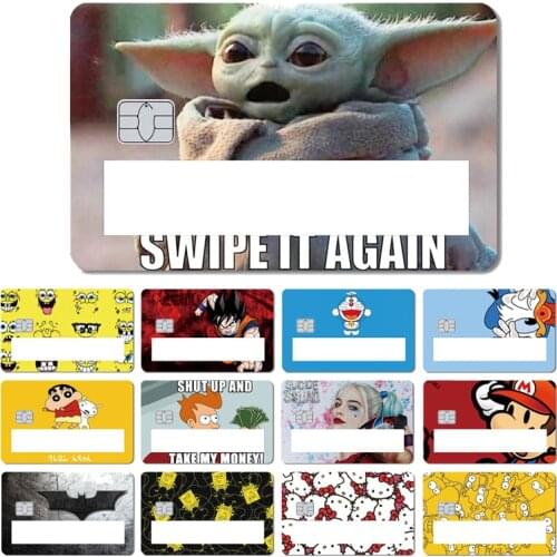 Magic Shark 2021 Fashion Matte Cute Cartoon PVC Window Credit Card Debit Card Sticker Film Skin Small Large Chip