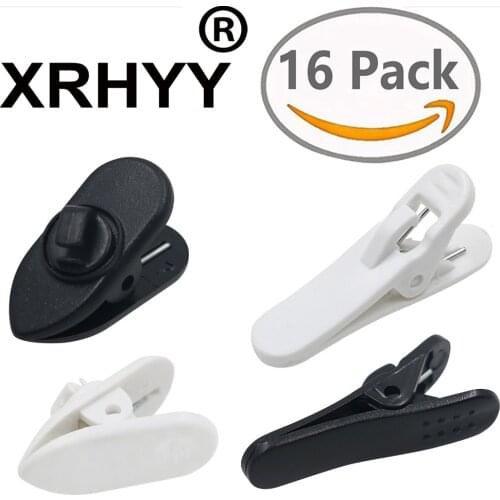 XRHYY 2Sizes 16Pcs 360 Degree Rotate Earphone Mount Cable Clothing Clip for Most Bose Monster Sony Sennheiser Headset Headphones