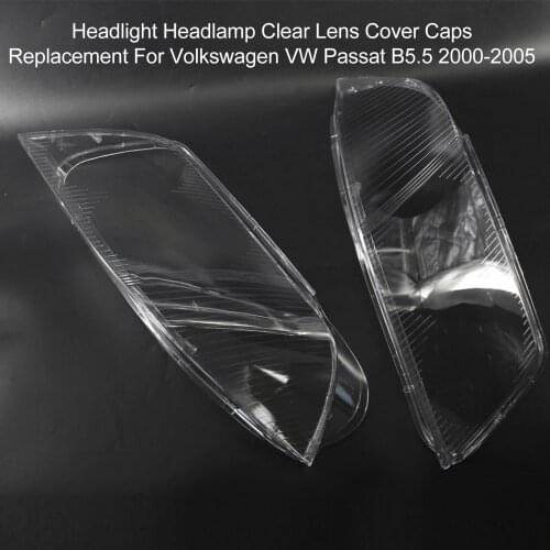 Headlight Headlamp Clear Lens Cover Caps Replacement For Volkswagen VW Passat B5.5 2000 2001 2002 2003 2004 2005