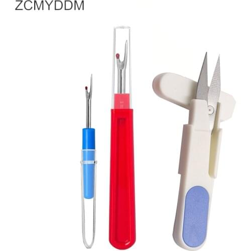 ZCMYDDM 3pcs Sewing Seam Ripper with Embroidery Yarn Cutter U Scissor for Tailor clothing DIY Quilting Tools