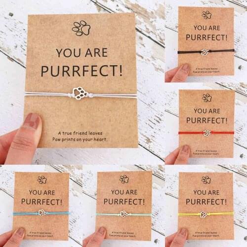 You Are Pawsome Dog Bracelet Paw Print Bracelet Dog Mom Gift Dog Lover Gift Animals Jewelry for Women Men Friendship Gift