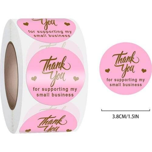 38MM Two-color New Self-adhesive Sticker Label Thank You for Your Order Label Baking Decoration Gift Corporate Sealing Sticker