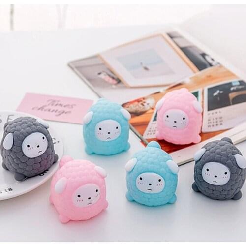6 Pieces Bath Water Toys Squishy Squeeze Sheep Stress Kawaii Animals Anti Stress Set Funny Toys for Kids