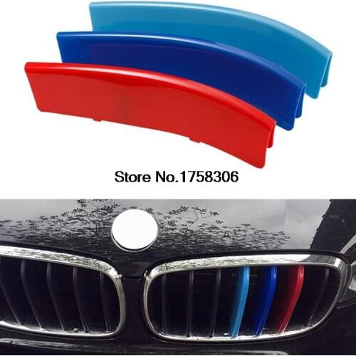 Angelguoguo 3D Clip-on ABS 3 Colors Car Grille Sport Decoration Trim Strip for 2014-2015 BMW X5 Series