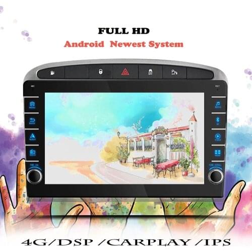 Car Radio Android 10 For Peugeot 308 308S 408 2012 2013 2014 2015 2016 -2019 2020 Navigation GPS Multimedia Player DVD Head Unit