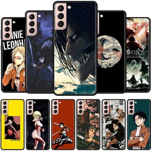 Anime Attack On Titan Cell Phone Case for Samsung Galaxy S21 Ultra S20 FE S10 5G S9 S8 Plus S10e S7 Edge Mobile Phones Cover