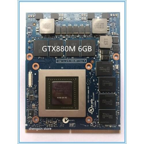 For Laptop DELL M17X R5 M18X R3 laptop JH9PP 0JH9PP N15E-GX-A2 GTX880M GTX 880M DDR5 8G graphics video card