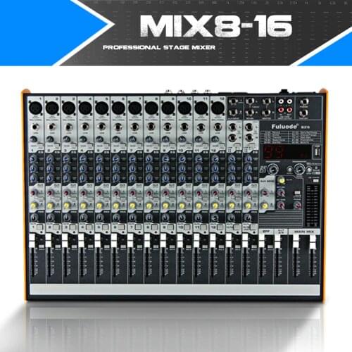 Fuluode MIX Series Professional 8/12/16 Channel with Reverberation Conferences Small Household Audio Support OEM