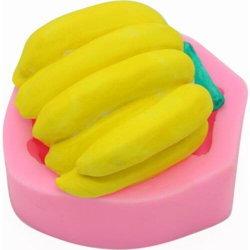 Hot Pin 3D Simulation Banana Mousse Cake Silicone Mold DIY Chocolate Mousse Decorative Baking Tools 19-180