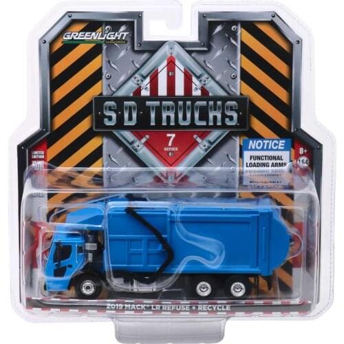 GreenLight 1:64 2019 M ack LR Refuse Truck Alloy model car Metal toys for childen kids diecast gift