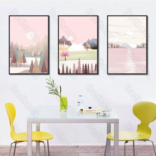 Canvas Childrens Room Decoration Painting Princess Room Decoration Nordic Style Girl Bedroom Wall Decoration Painting Mural