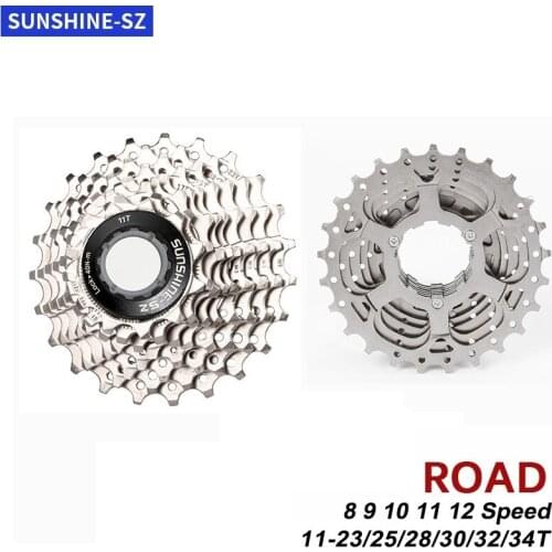 Road Bike Cassette 8 9 10 11 12 Speed 11-23T/25T/28T/30T/32T/34/36T Bicycle Freewheel Bike Flywheel Sprocket For SRAM SHIMANO