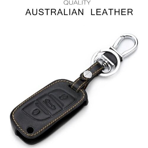 Leather Key Case For Car 3 Buttons Car Key Cover For Citroen C4 Picasso C2 C3 C4 C5 C4l Ds4 Car Case Key