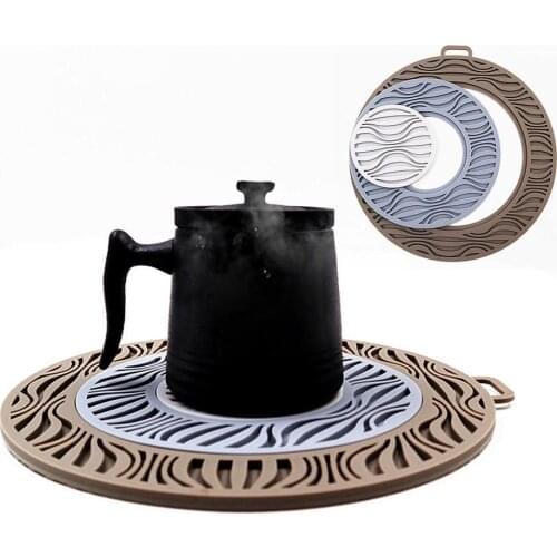 Round Silicone Heat Insulation Anti-Slip Cup Pad Coasters Dinning Table Mat