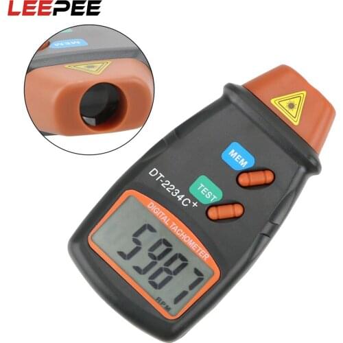 LEEPEE Handheld Speed Gauge Digital RPM Meter Non Contact Laser Photo Tachometer Tach Laser Tachometer Car Speedometer