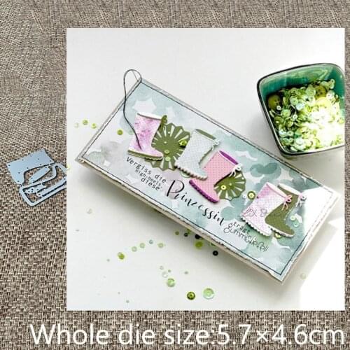 New Design Craft Metal stencil mold Cutting Dies Rain boots decoration scrapbook die cuts Album Paper Card Craft Embossing