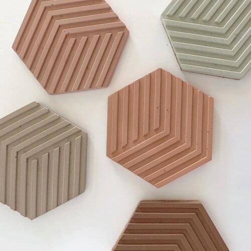 Multi Silicone Concrete Coaster Molds Cement Base Molds Tea Cup Holder Tray Molds Minimalist Tray Molds