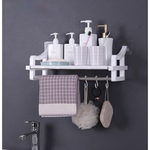 Multi-Function Bathroom Storage Rack For Toilet Kitchen Toothbrush Soap Dispenser Shelf Wall-mount Bathroom Accessories