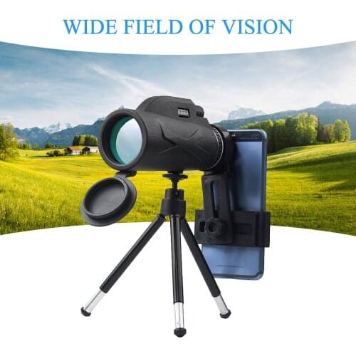 80X100 Monocular Powerful Binoculars High Quality Zoom Telescope Military HD Professional Hunting Camping with Phone Clip Tripod