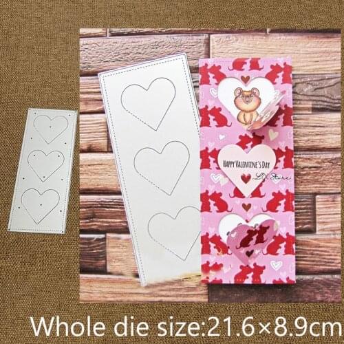 New Design Craft Metal stencil mold Cutting Dies heart frame decoration scrapbook die cuts Album Paper Card Craft Embossing